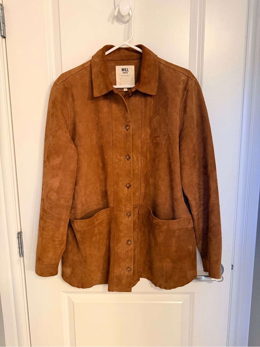 Sezane Camel Suede Will Jacket
